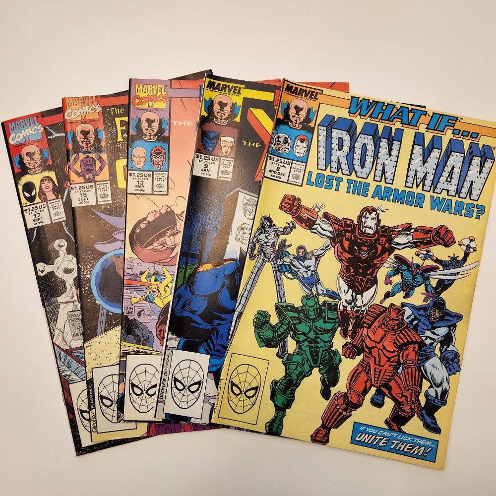 Lot What If Comic Books 8 9 13 15 17 Marvel 1989 1990 Iron Man Spider-Man Xmen